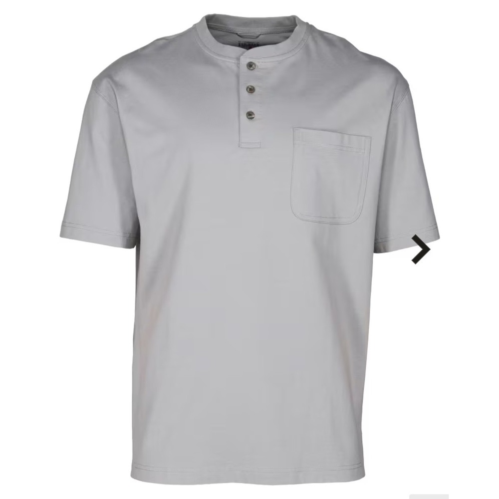 NWT RedHead Short Sleeve Pullover Shirt Gray Sz‎ XL Button Pocket Henley Basspro